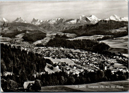 47947 - Schweiz - Langnau , I. E. Mit Alpen , Panorama - Gelaufen 1954 - Langnau Im Emmental