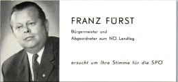 48582 - Niederösterreich - Wahlwerbung , Franz Fürst Bürgermeister , NÖ Landtag , SPÖ - Nicht Gelaufen  - Politieke Partijen & Verkiezingen