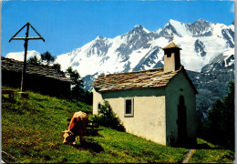 48317 - Schweiz - Triftalp , Saastal , Alphubel , Tätschhorn , Dom , Südlenz , Nadelhorn  - Gelaufen 1973 - Saas-Grund