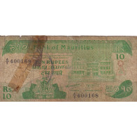 Billet, Maurice, 10 Rupees, KM:35a, AB+ - Mauricio