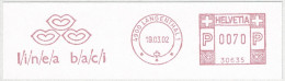 Schweiz / Helvetia 2002, Freistempel / EMA / Meterstamp Peyer + Co Langenthal, Bekleidung, Schuhe  - Affranchissements Mécaniques