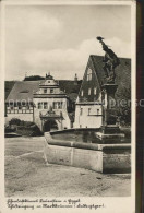 42344526 Lauenstein Erzgebirge Schlosseingang Mit Falkenjaegerbrunnen Lauenstein - Geising