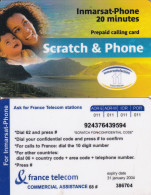 TAAF - Landscape, France Telecom Satellite Prepaid Card 20 Min, Exp.date 31/01/04, Used - TAAF - French Southern And Antarctic Lands