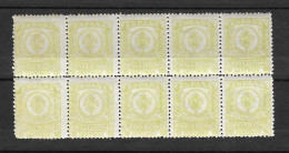 LOTE 1891 D  ///  (C025) ESPAÑA GIRO  EDIFIL Nº 2  BLOQ DE 10 SELLOS **MNH - Fiscaux