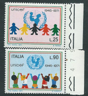 Italia, Italy, Italie, Italien 1971; 25° Anniversario UNICEF. Serie Completa Di Bordo, Nuovi. - UNICEF