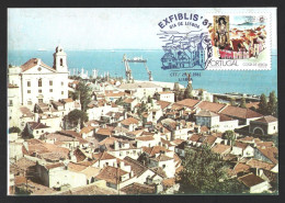 Triple Maximum Postcard Of 'Alfama', A Typical Neighborhood In Lisbon. Tejo River. Postkarte Von „Alfama“, Einem Typisch - Hôtellerie - Horeca