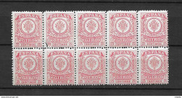 LOTE 1891 E  ///  (C025) ESPAÑA GIRO  EDIFIL Nº 3  BLOQ DE 10  **MNH  *** RARO **** - Fiscali