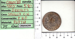 CRBAN299 MONEDA ESPAÑA 2 REALES 1805 CARLOS IV - Autres & Non Classés