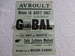 AVROULT Grand BAL 1967 Affiche Originale 35x50 Env ; A 33 - Manifesti