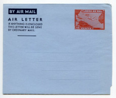 Liberia C.1950's Mint Air Letter 10c. Airplane & Air Route From U.S. To South America & Africa - Liberia