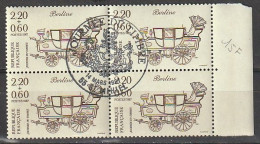 France 1987 2468** Journée Timbre, Berline , Bloc De 4 Cachet Journée Du Timbre - Used Stamps