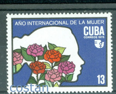 1975 Women's International Year,roses,pigeon Emblem,CUBA,Mi.2029,MNH - Mother's Day