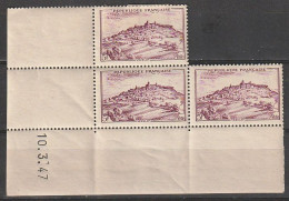 Timbres Neuf 1946 - N°759 - (Y&T) Coins Datés 10.3.47- (Vézelay) (charniere) - Ungebraucht