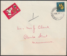 1961 TB SEAL ON 3d KOWHAI COVER - Lettres & Documents