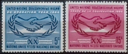 Nations Unies  1965,  YT N°139-40  N**,  Cote YT 0,8€ - Ongebruikt