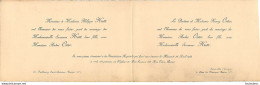 FAIRE PART DE MARIAGE EN 2 VOLETS  04/1933 DE SUZANNE HATT ET ANDRE OSTER  DE PARIS - Hochzeit