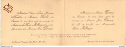 FAIRE PART DE MARIAGE EN 2 VOLETS  08/1936 DE RENEE MELLANGER ET JEAN DEROEUX  DE PARIS ET BAS MEUDON - Mariage