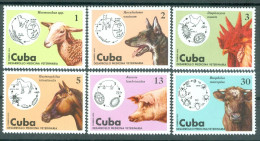 1975 Veterinary Medicine,Farm Animals Disease,horse,pig,cow,dog,CUBA,2091,MNH - Ferme