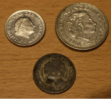 Pays-Bas - Lot De 4 Pièces Dont 25 Cents - 1928 - WILHELMINA - Argent - 25 Centavos