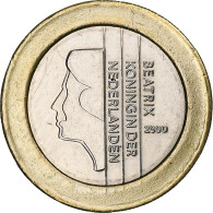 Pays-Bas, Beatrix, Euro, 1999, Utrecht, Error Wrong Ring, TTB+, Bimetallic - Variétés Et Curiosités
