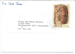 0165t: Ungarn- Brief Nach Wien, Motiv Christus, 2008 - Cartas & Documentos