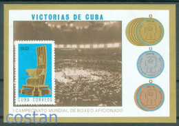 1975 World Boxing Championships,Winners Medals,CUBA,Bl.44,MNH - Pugilato