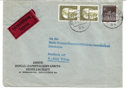 0165r: Bund- Beleg Expressbrief DDSG Regensburg Nach DDSG Wien 1972 - Otros (Mar)