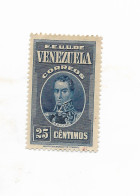 VENEZUELA 1937 SIMON BOLIVAR PORTRAIT MILITARY HISTORY SCOTT 332 MI 239 MNH - Venezuela