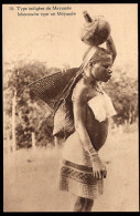 RUANDA URUNDI(1928) Native. Illustrated Postal Card Of Belgian Congo Overprinted For Use In Ruanda-Urundi. Sepia Photo O - Enteros Postales