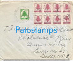 220892 LEBANON TRIPOLI COVER CANCEL TRIPOLITANIA CIRCULATED TO UK NO POSTAL POSTCARD - Lebanon