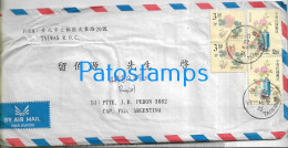 220895 CHINA TAIWAN COVER CANCEL CIRCULATED TO ARGENTINA NO POSTAL POSTCARD - Chine