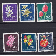 ROMANIA 1972 : FLOWERS, 6 Used Stamps - Registered Shipping! - Usati