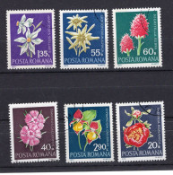 ROMANIA 1972 : FLOWERS, 6 Used Stamps - Registered Shipping! - Usado
