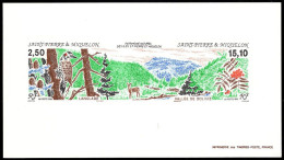 ST. PIERRE & MIQUELON(1992) Natural Heritage. Deluxe Sheet Of Triptych. Scott Nos 581-2. - Non Dentelés, épreuves & Variétés