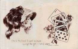 CPA Jeu De Cartes Carte à Jouer Playing Cards Circulé Art Nouveau - Carte Da Gioco