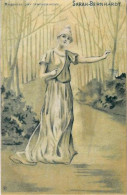 CPA Sarah Bernhardt Transparente à Regarder à La Lumière Femme Girl Women Système Art Nouveau Non Circulé - Halt Gegen Das Licht/Durchscheink.