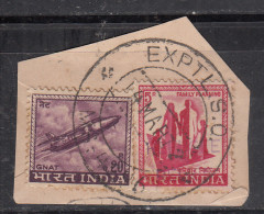 EXPTL S.O. Pmk Refugee Relief Used On Piece, India RRT - Wohlfahrtsmarken