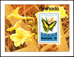 Grenada 1975 Butterflies Souvenir Sheet Unmounted Mint. - Grenade (1974-...)