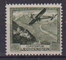 LIECHTENSTEIN 1930   POSTA  AEREA  AREOPLANO IN VOLO SU PAESAGGI  UNIF. 5  MLH VF - Poste Aérienne