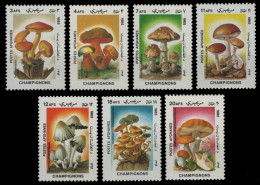 Afghanistan 1985 - Mi-Nr. 1411-1417 ** - MNH - Pilze / Mushrooms - Afghanistan