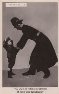 Smoking Reform Act 2 Child Woodbine Cigarettes Policeman Old Postcard - Police - Gendarmerie