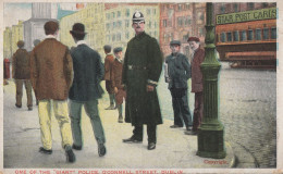 One Of The Giant Police O'Connell Street Dublin Old Rare Irish Postcard - Dublin