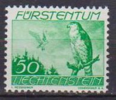 LIECHTENSTEIN 1939  POSTA AEREA  UCCELLI DIVERSI  UNIF. 21   MNH XF - Luftpost