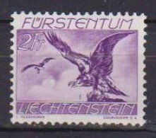 LIECHTENSTEIN 1939  POSTA AEREA  UCCELLI DIVERSI  UNIF.23   MNH XF - Posta Aerea