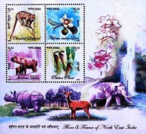 INDIA 2005 FLORA & FAUNA OF NORTH EAST INDIA MINIATURE SHEET MS MNH - Unused Stamps