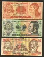 2012  3 Billets: 1, 5 Et 10 Lempiras - Honduras