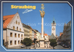 42304427 Straubing Dreifaltigkeitssaeule Stadtturm Altstadt Straubing - Straubing