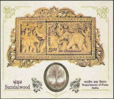 INDIA 2006 SANDALWOOD INDIAS FIRST SCENTED STAMP UNUSUAL MINIATURE SHEET MS MNH - Unused Stamps