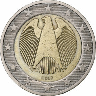 République Fédérale Allemande, 2 Euro, 2002, Hambourg, Error Die Break, TTB - Variëteiten En Curiosa