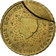 Pays-Bas, 10 Euro Cent, 2001, Error Cud Coin, SUP, Copper-Nickel-Zinc - Abarten Und Kuriositäten